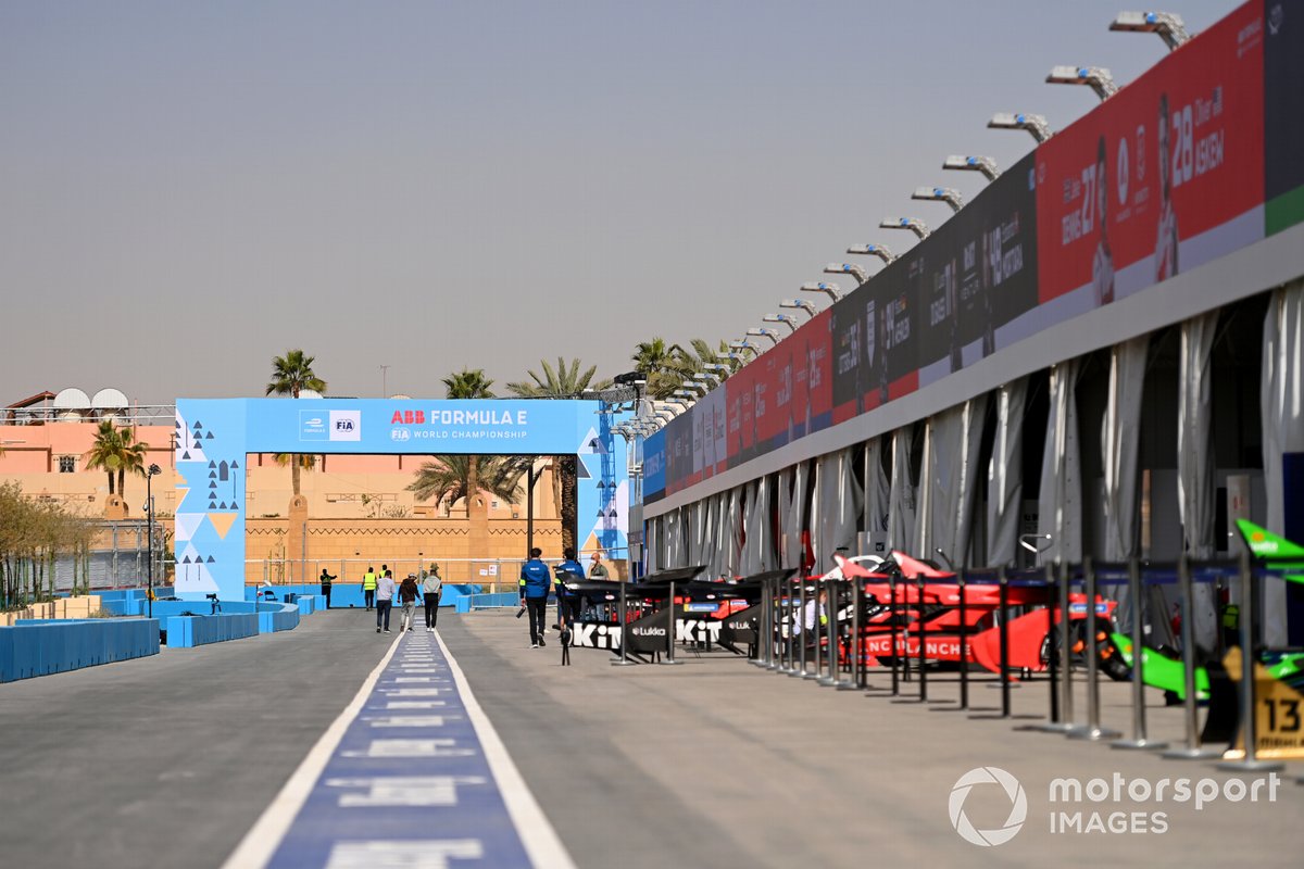 A view of the pitlane