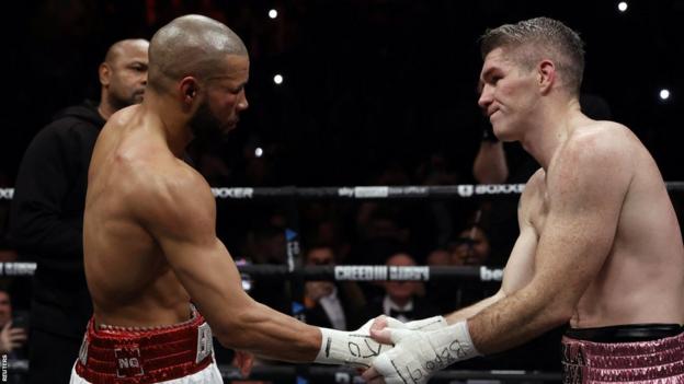 Liam Smith shakes hands with Chris Eubank Jr