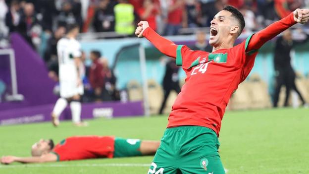 Morocco celebrate beating Portugal