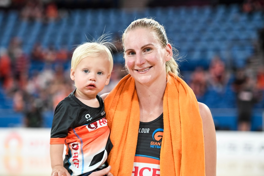 April Brandley with her first child son Clay