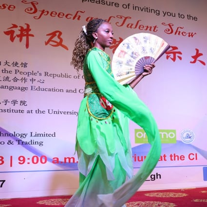 A Ghanaian student performs traditional Chinese dance during a show held by the Confucius Institute at the University of Ghana, in Accra, Ghana, on April 21. While upholding the equality of all civilisations, China also sets great store by people-to-people exchanges. Photo: Xinhua