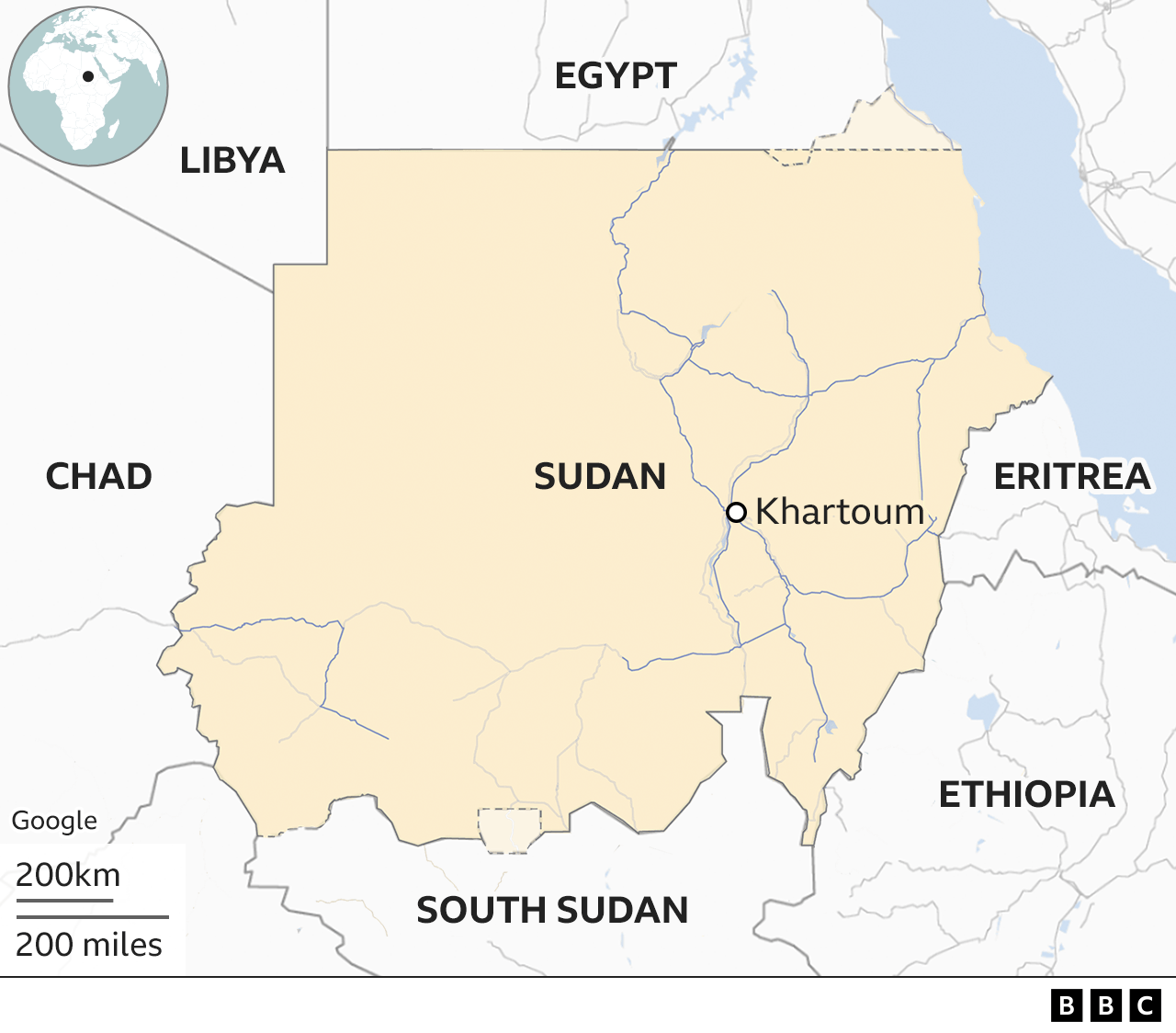 Map of Sudan