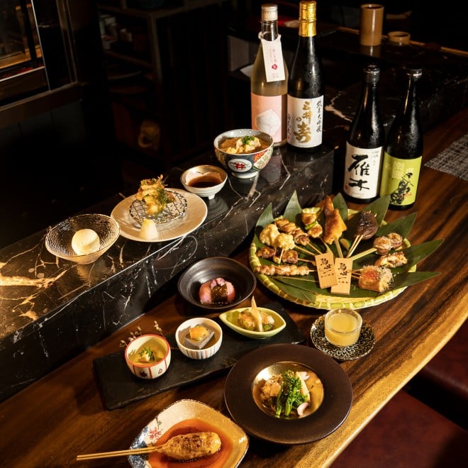 The ultimate Chef’s omakase is served at lunchtime and throughout the day with a menu that changes regularly