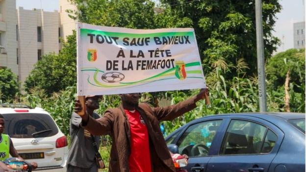 Malian youth demonstrated against Mamatou 'Bavieux' Toure's possible re-election last week in Bamako