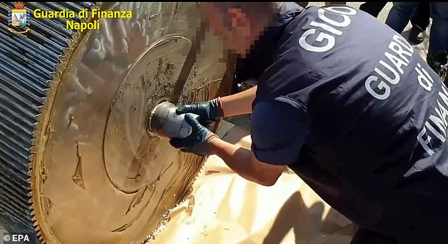 A world record seizure of a 14-ton haul of captogan, in the form of around 84 million tablets, reportedly produced in Syria by Islamic State, hidden in containers found in Salerno in 2020