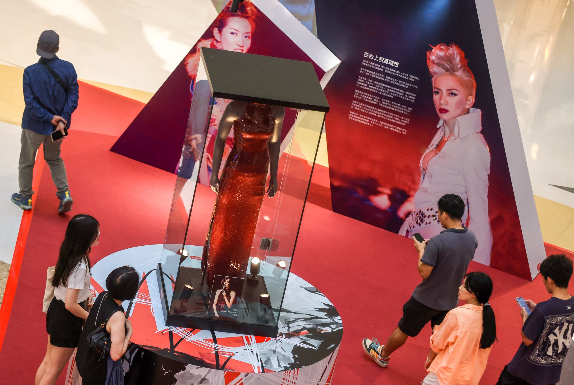 A lavish costume worn by the superstar sits on display. Photo: Jonathan Wong