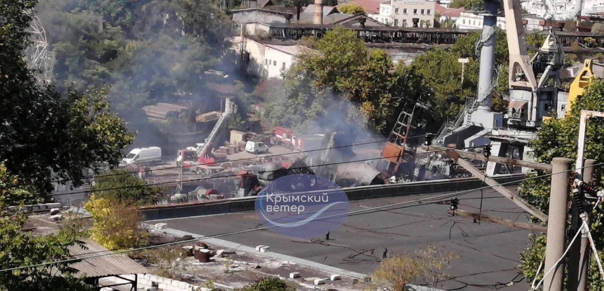 A damaged Russian ship following a Ukrainian missile attack on Sevastopol, Crimea, on September 13. Photo: Reuters