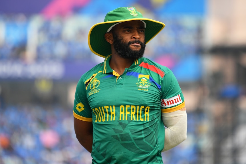 Temba Bavuma stands