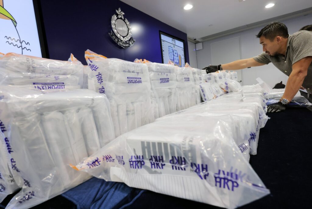 Hong Kong police, customs seize HK$390 million cocaine haul hidden in ...