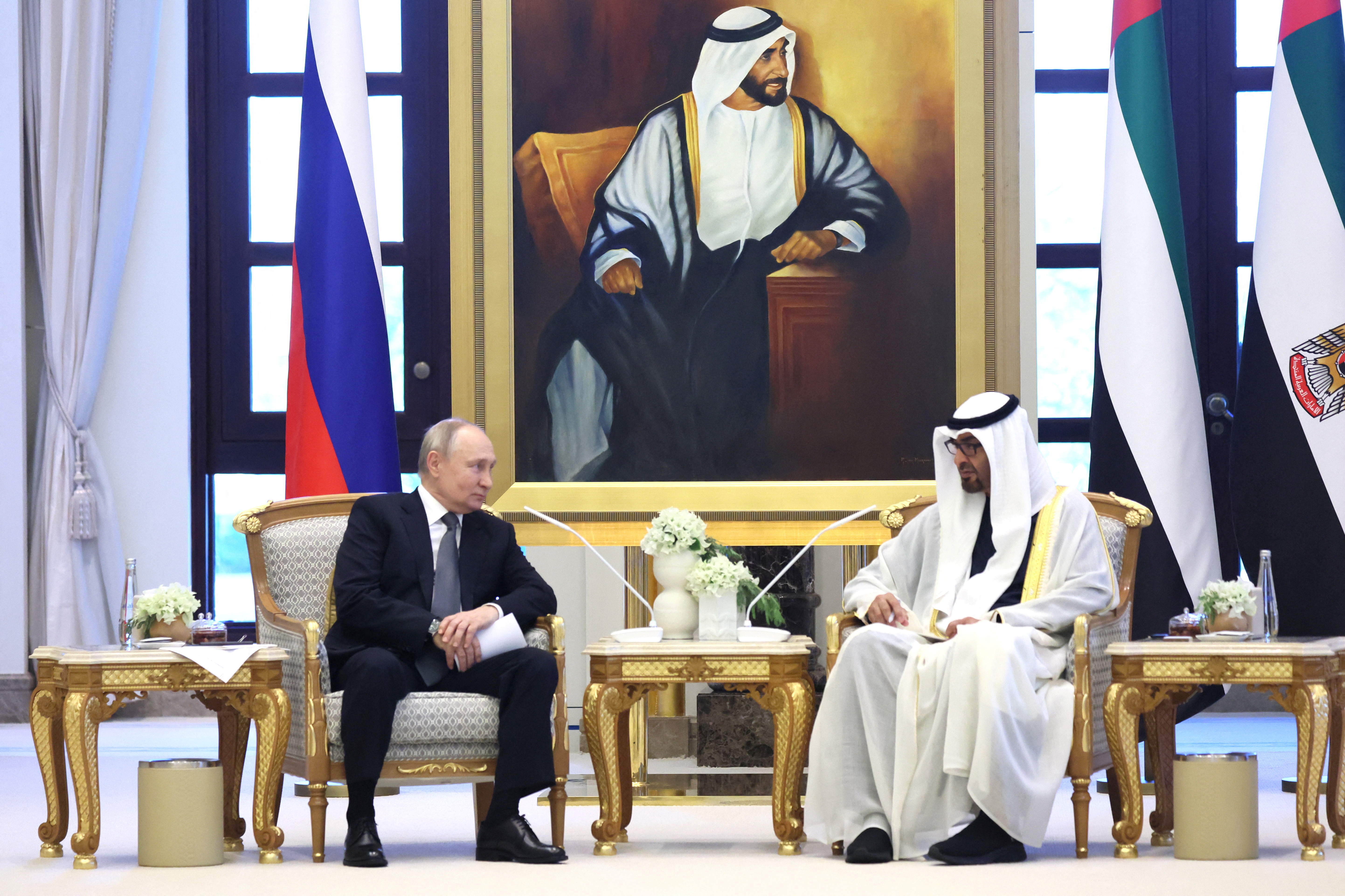 Vladimir Putin is reportedly in the Middle East to hold talks with other world leaders over boosting Russia's economy