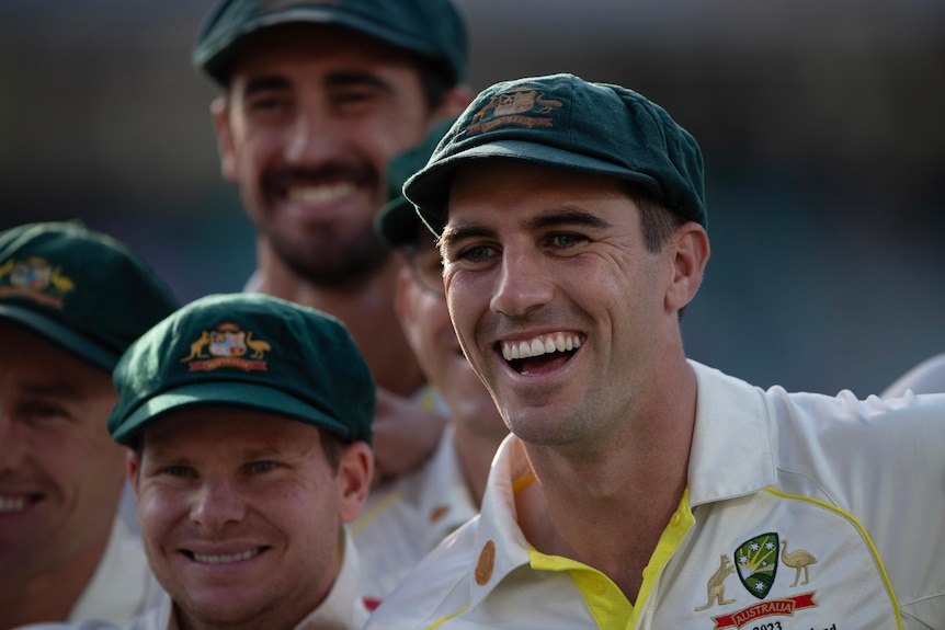 Pat Cummins smiles