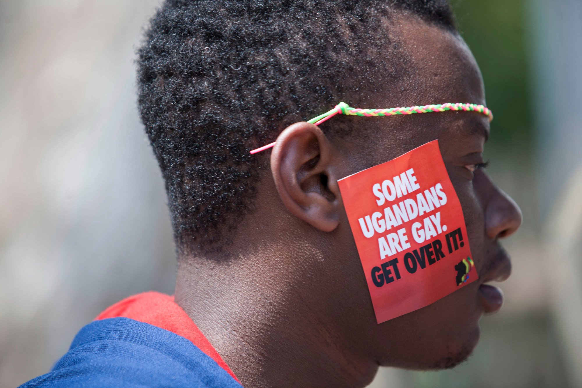 A Ugandan man at the third annual LGBT pride celebrations in Entebbe, Uganda in 2014. Uganda in May adopted what has been described as one of the world’s harshest laws against homosexuality. Photo: AP