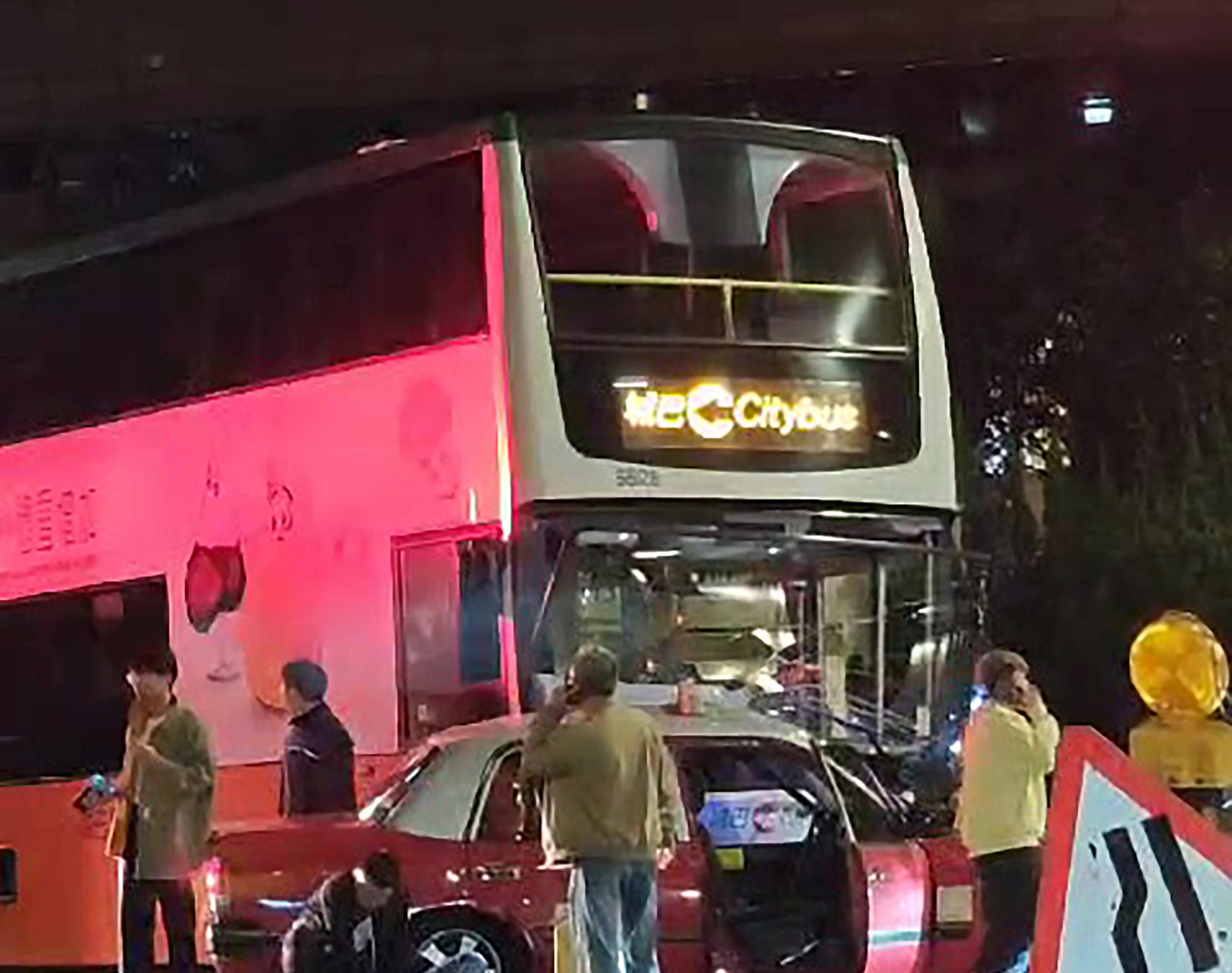 The accident happened around 9.25pm. Photo: Handout