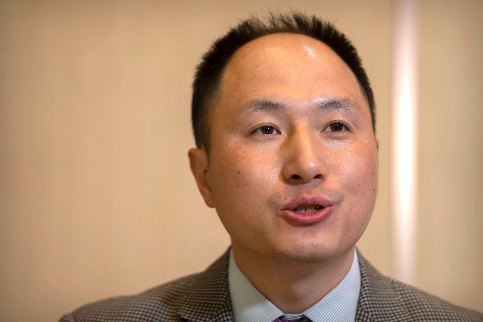Chinese scientist He Jiankui, seen in February 2023, set off an ethical debate five years previously with claims that he had made the world’s first genetically edited babies. Photo: AP