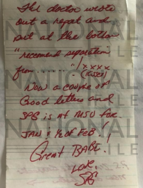 Steve Garvey Letter to Truhan