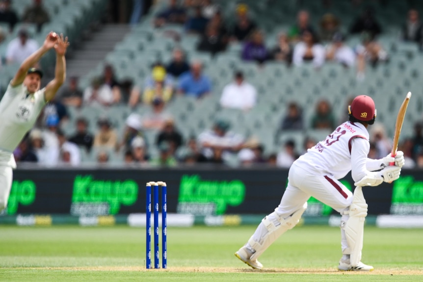 Cameron Green catches Tagenarine Chanderpaul