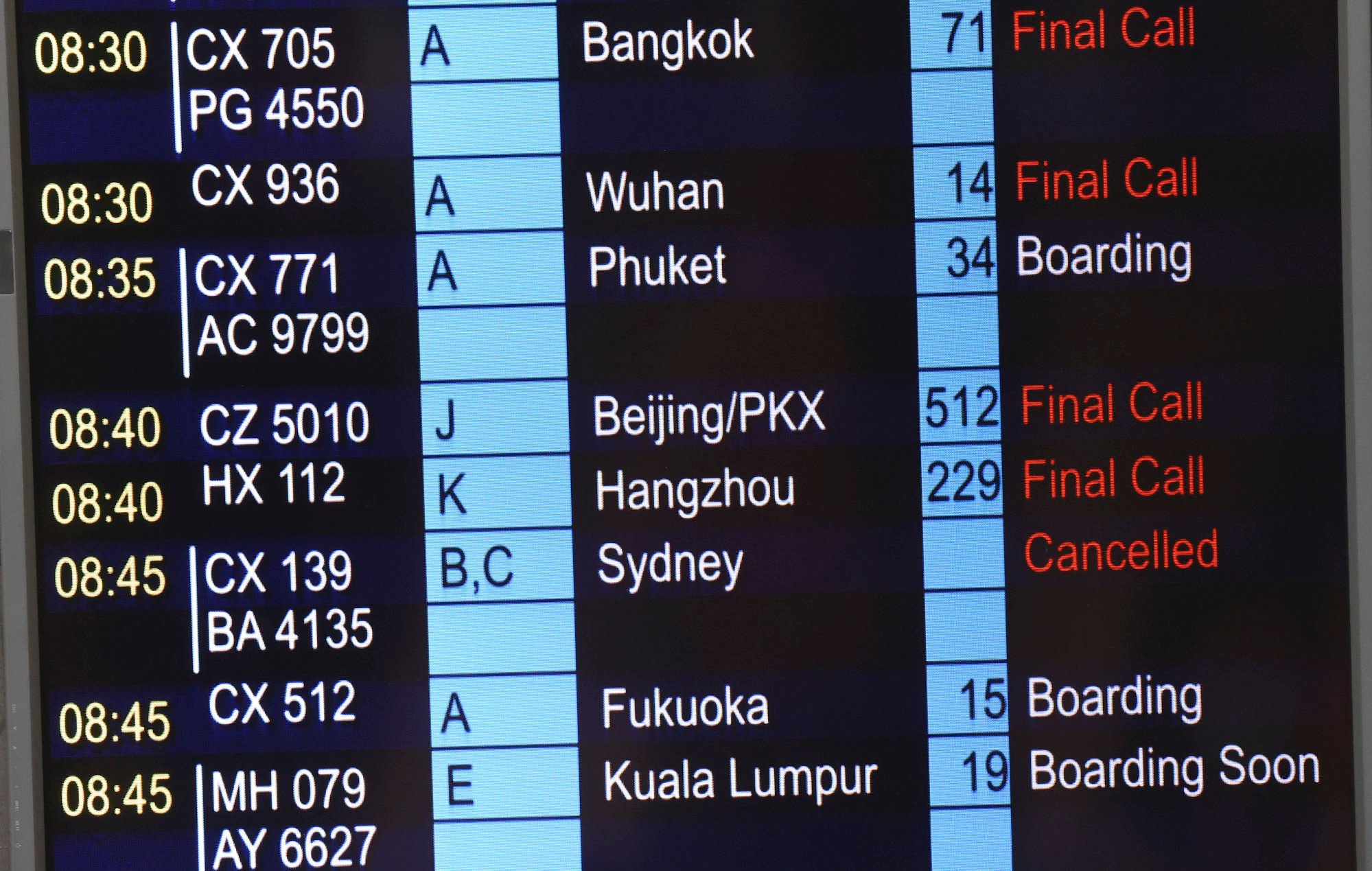 Cathay cancelled a number of flights in the run-up to New Year’s Eve. Photo: Dickson Lee