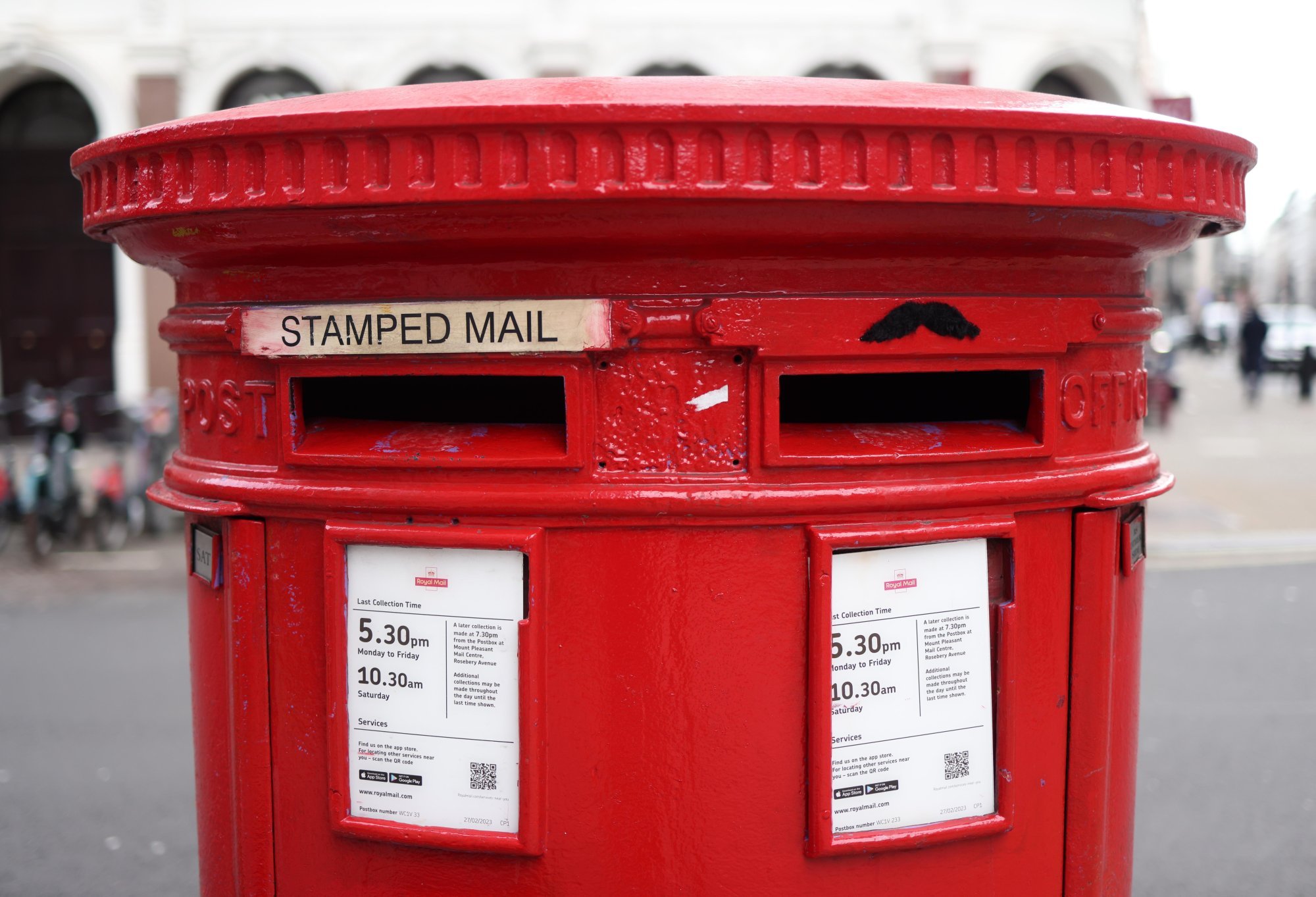 A letter box in London, Britain. Over 700 post office branch managers were prosecuted between 1999 and 2015 after faulty Horizon accounting software wrongly showed money was missing from their shops. Photo: EPA-EFE