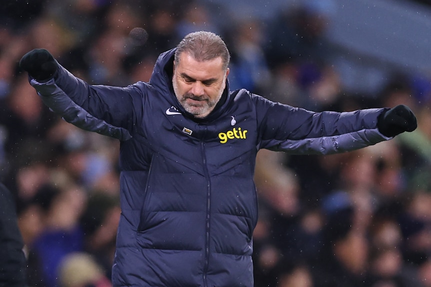 Ange Postecoglou celebrates