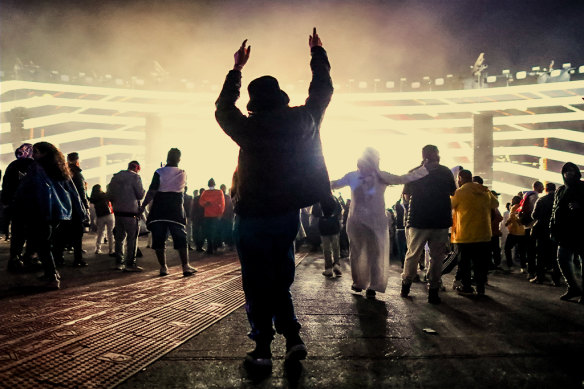 Revellers at an electronic music festival in Riyadh in 2021.