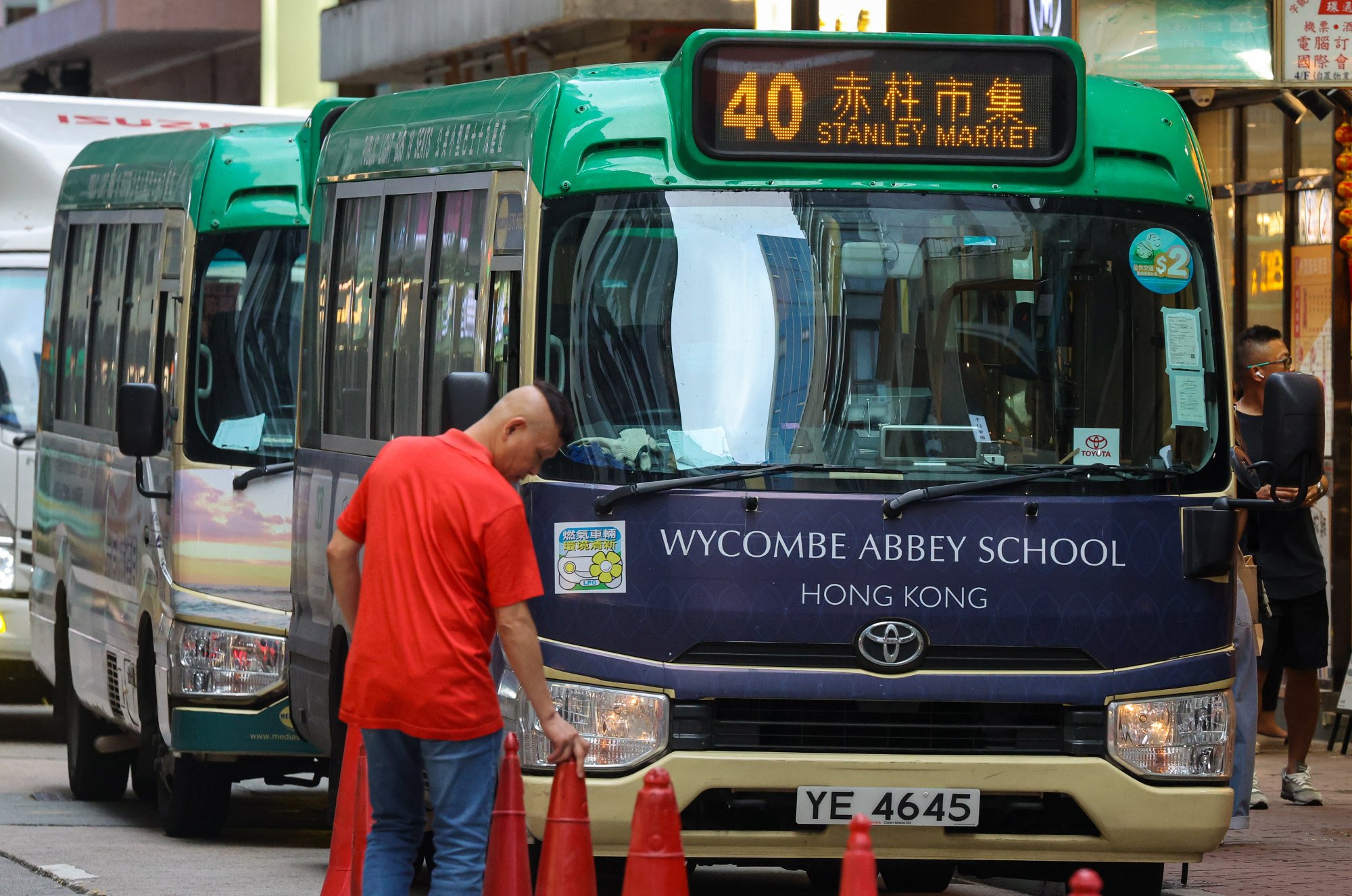 Green minibuses must follow fixed routes and schedules. Photo: Edmond So