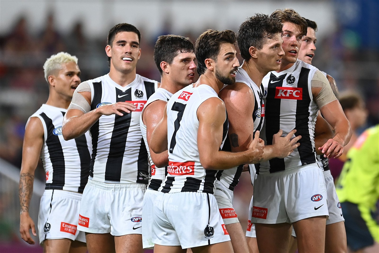 Collingwood celebrate a goal