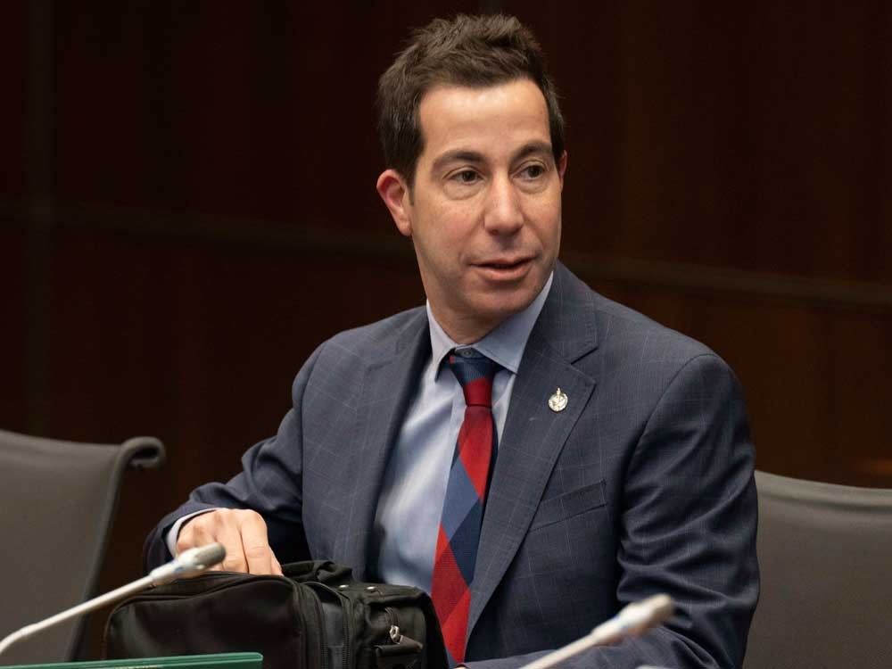 Liberal MP for Mount Royal Anthony Housefather waits for a session of the Standing Committee on Official Languages to begin, Friday, Feb. 17, 2023 in Ottawa.