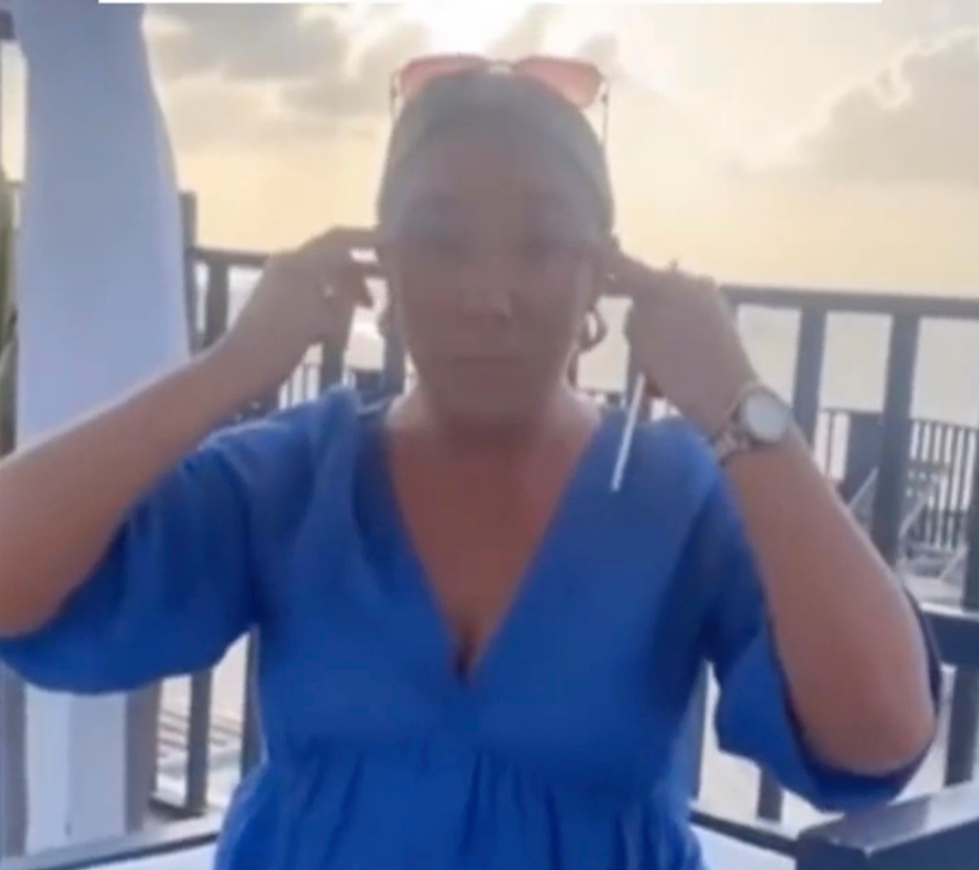 Flight attendant Holly Walton has been sacked after making slant-eye gestures in a viral video. Photo: Weibo
