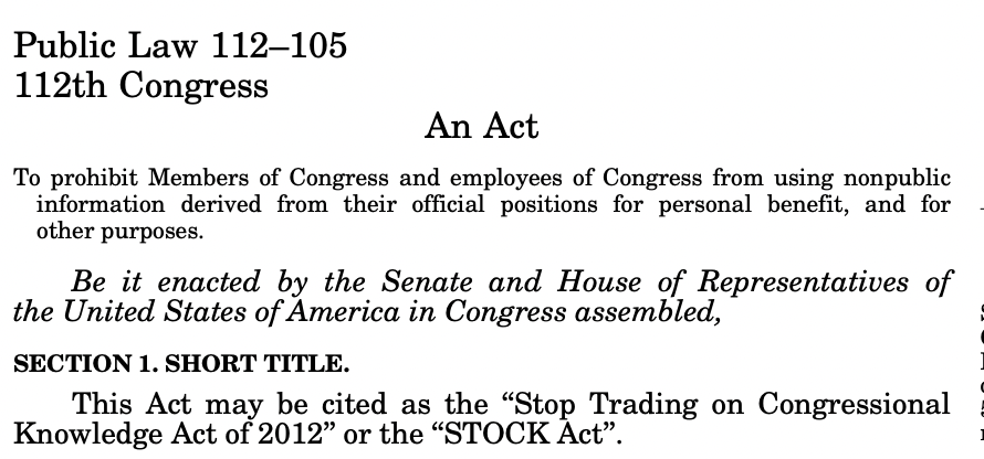 Carol Miller STOCK Act