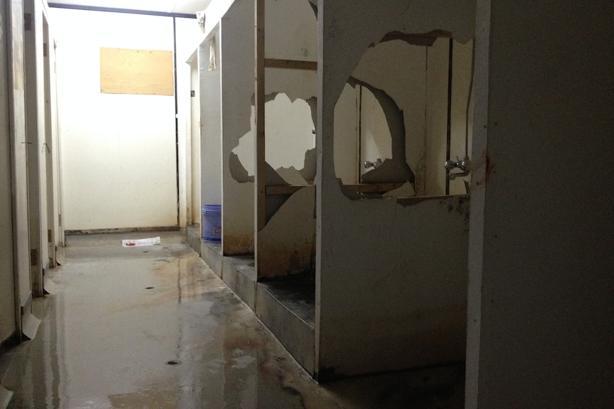 Damaged bathrooms