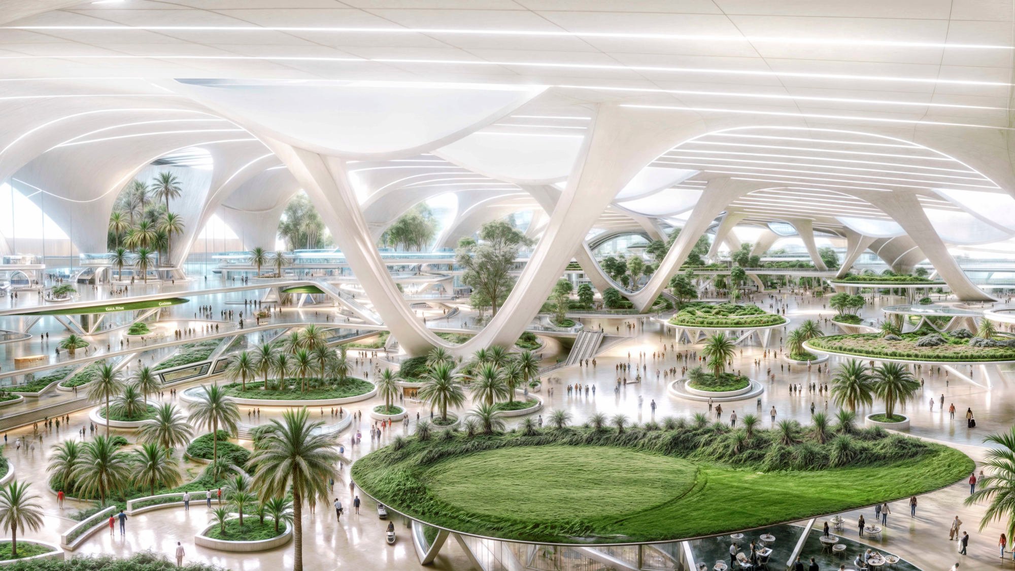 A rendering shows plans for Al Maktoum International Airport. Photo: Dubai government via AP