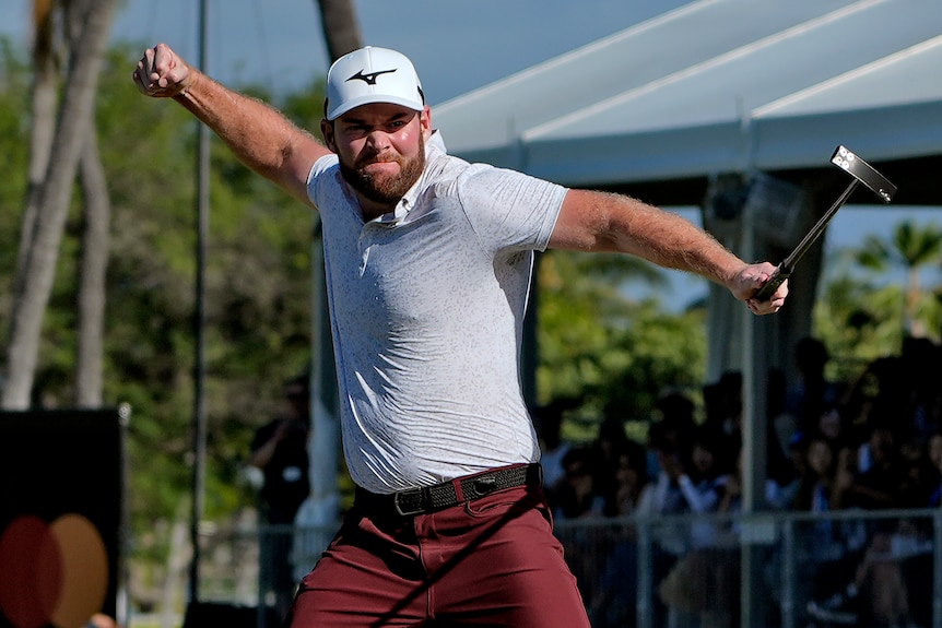 Grayson Murray celebrates