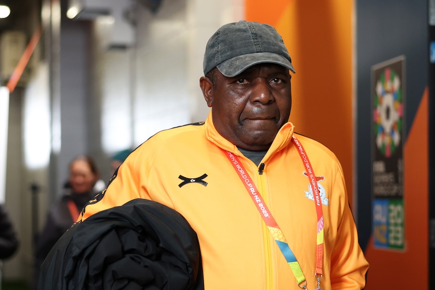 Bruce Mwape looks at the camera
