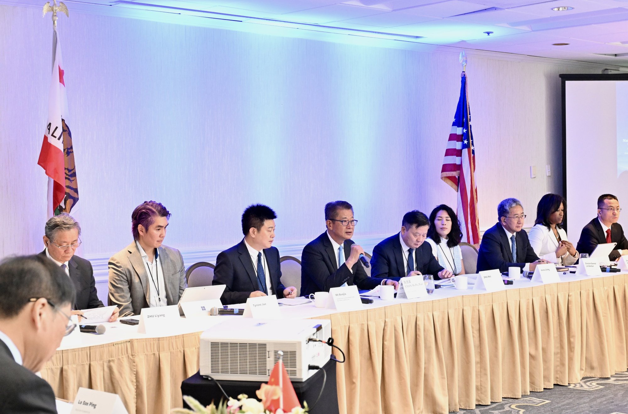 Hong Kong finance chief Paul Chan at the US-China High-Level Event on Subnational Climate Action on May 29 in Berkeley. Photo: ISD Handout
