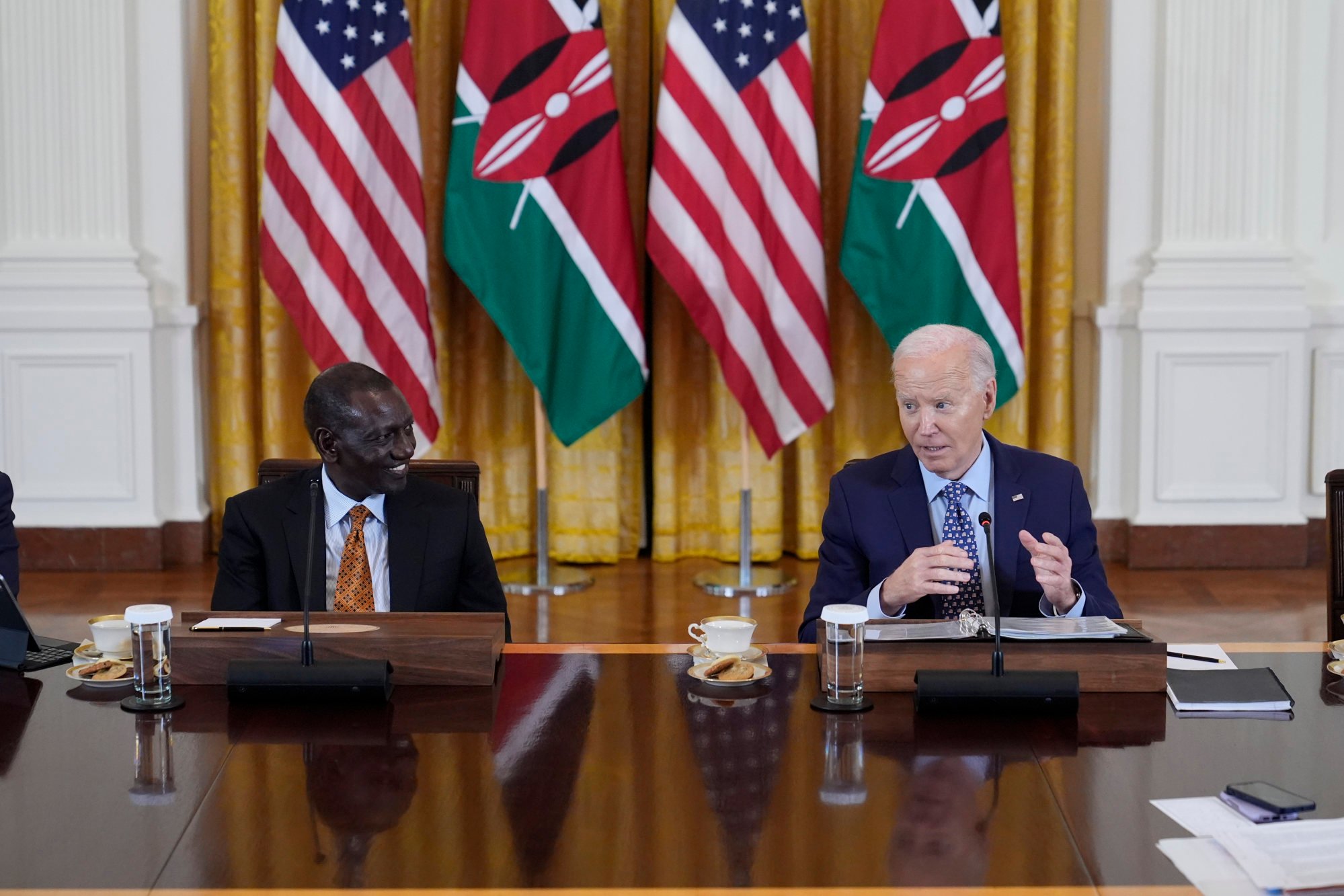 Kenya’s President William Ruto and US President Joe Biden. Photo: AP