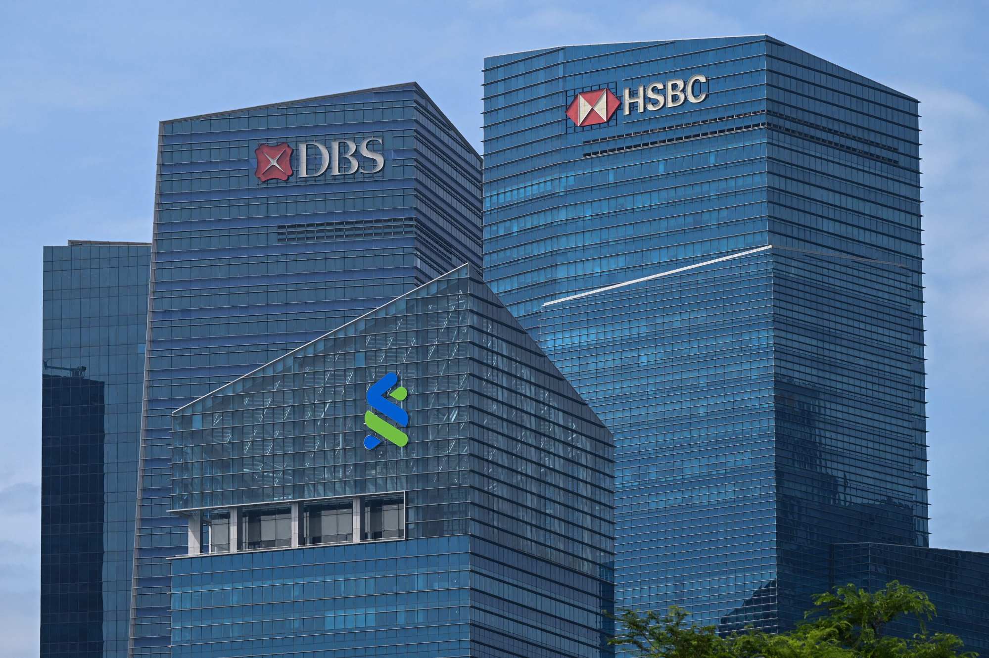 Commercial towers at Singapore’s Marina Bay Financial Centre. Photo: AFP