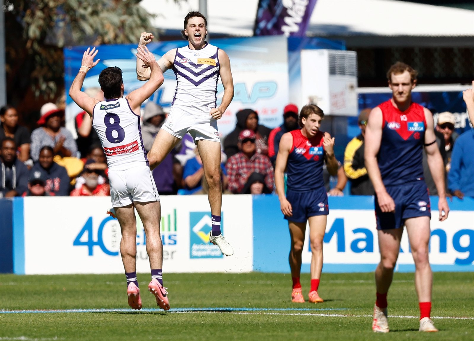 Jordan Clark celebrates