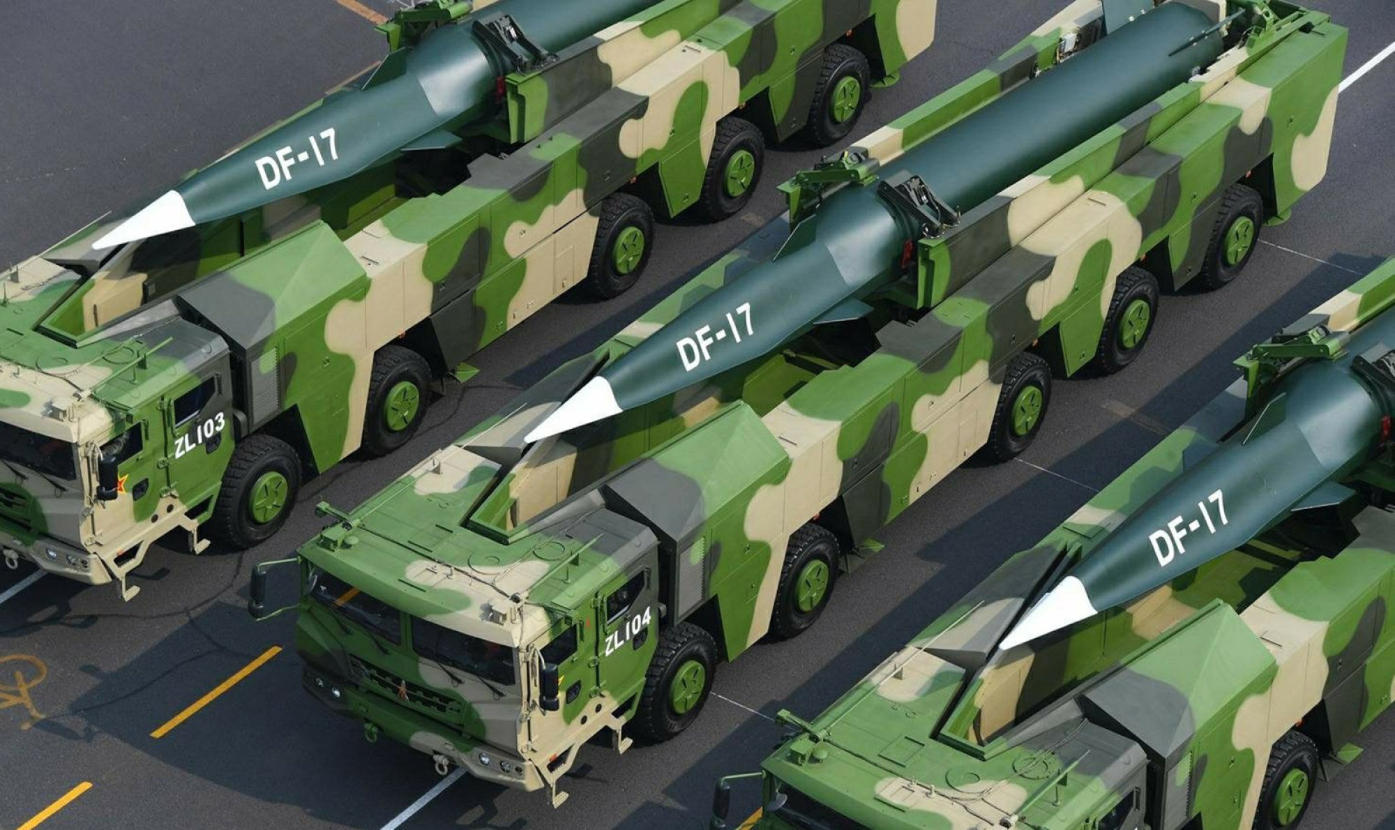 Beijing’s DF-17 is a medium-range missile system equipped with a hypersonic glide vehicle. Photo: Weibo