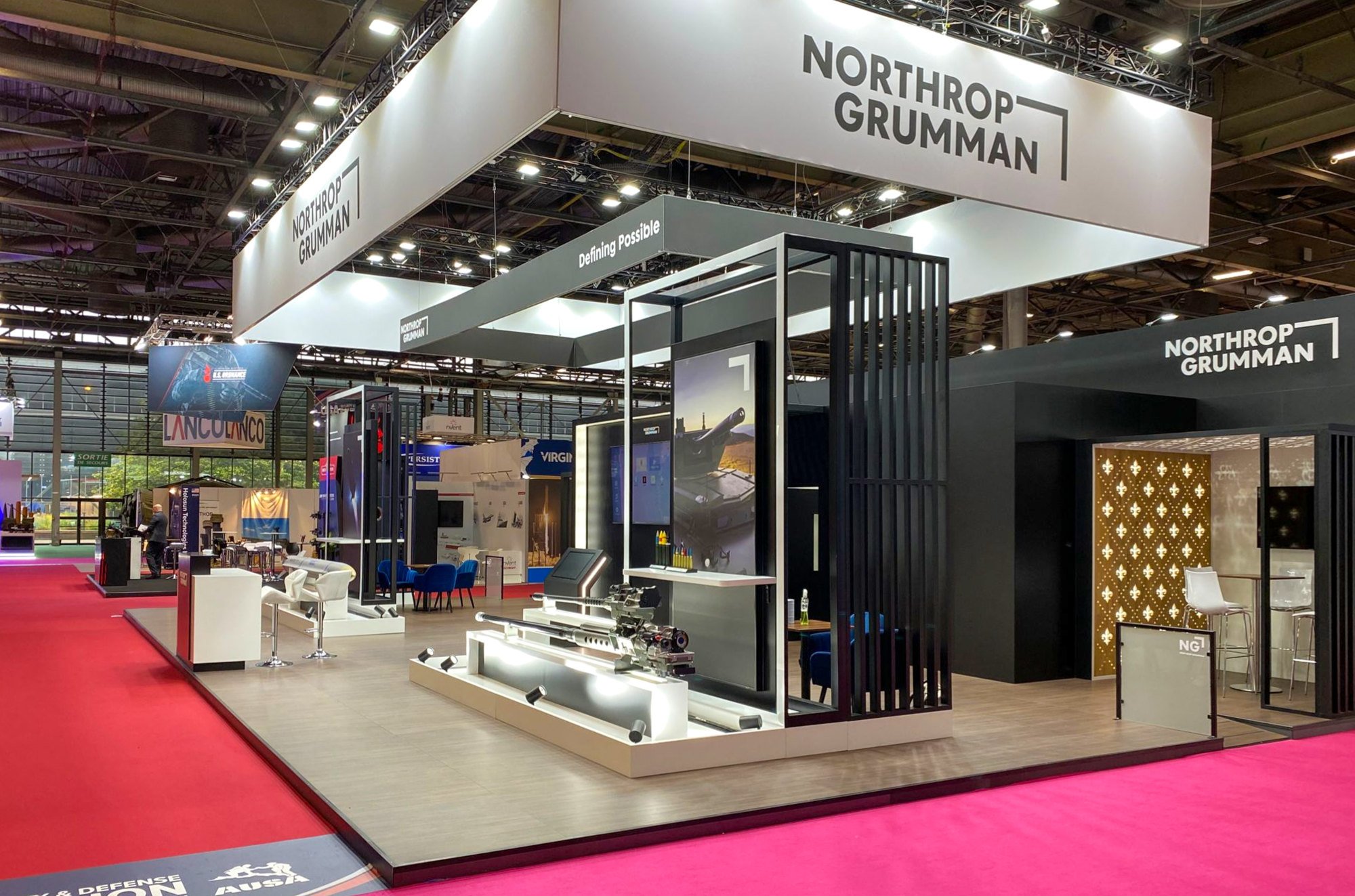 The Northrop Grumman booth at the Eurosatory exhibition in Paris. Photo: Seong Hyeon Choi