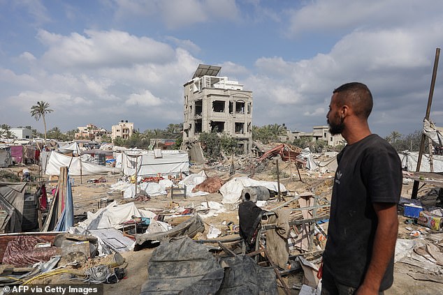 Mr Lammy said the death toll in Gaza (pictured today) was 'intolerable' and called for 'unrestricted' access for aid