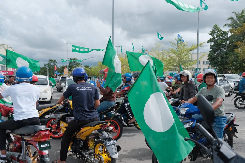 PAS supporters in Kelantan ahead of Malaysia’s general election in November 2022. Photo: Shutterstock
