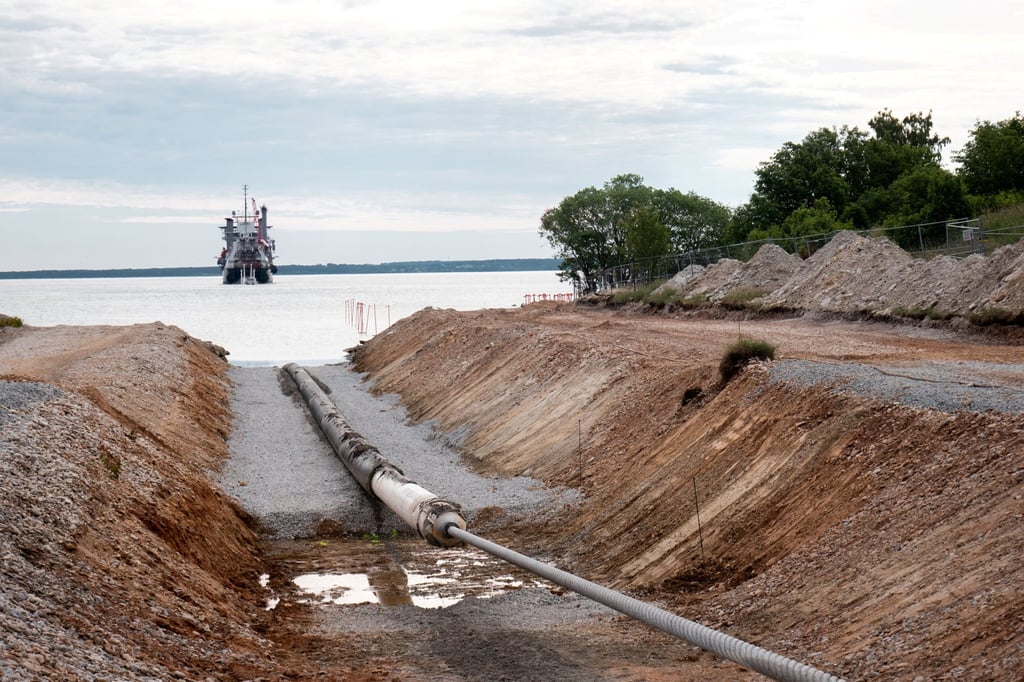 China says the pipe was damaged in an accident that happened during a storm. Photo: Reuters