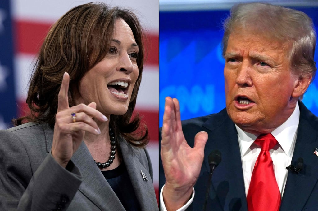 US Vice-President and 2024 Democratic presidential candidate Kamala Harris and former president and Republican presidential candidate Donald Trump. Photo: AFP