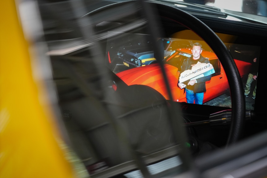 Nigel Warr pictured inside vehicle.