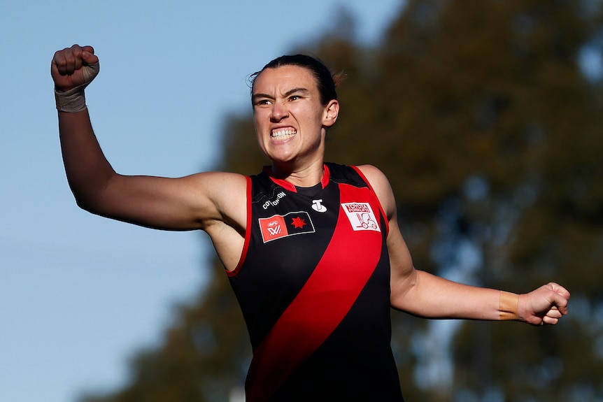 Bonnie Toogood clenches her fist