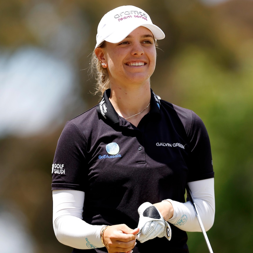 Stephanie Kyriacou smiling on the golf course