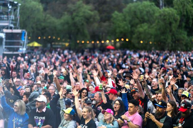 People at an outdoor concert