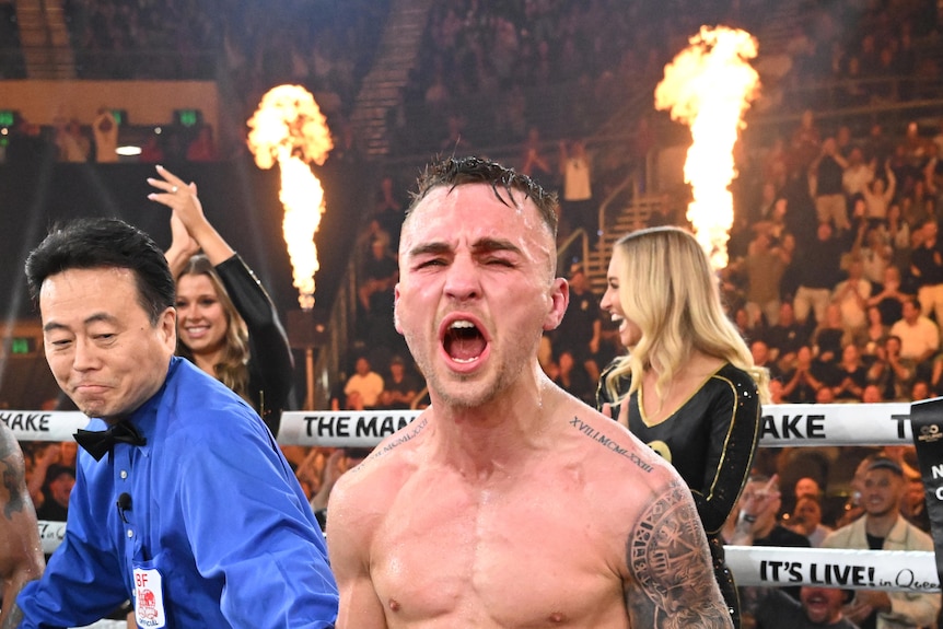 Sam Goodman celebrates