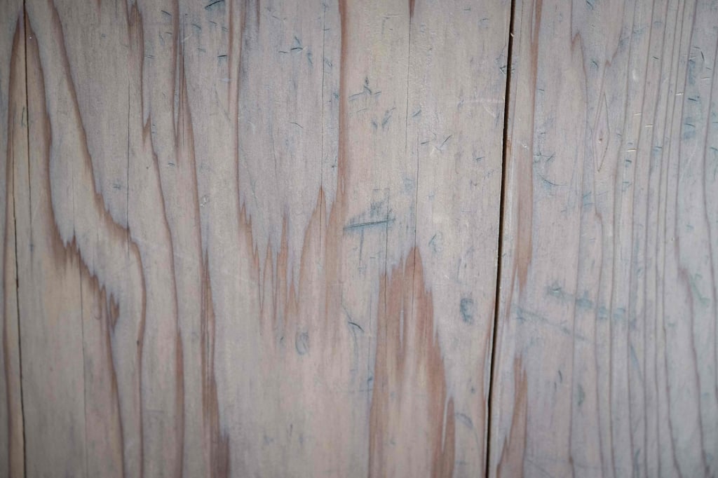 Scratches are seen on a torii gate at Meiji shrine in Tokyo, in the latest example of bad behaviour by visitors in Japan. Photo: AFP