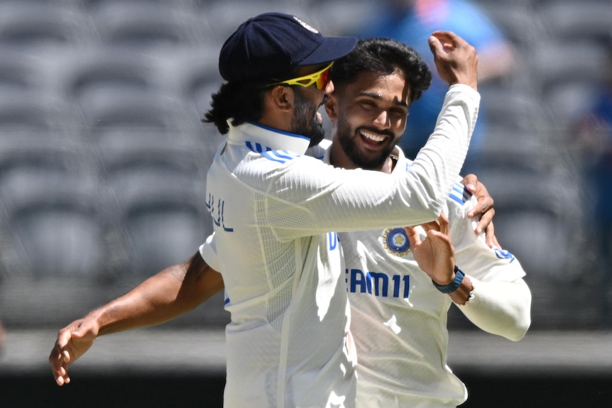 Nitish Kumar Reddy celebrates